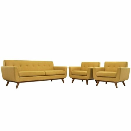 EAST END IMPORTS Engage Armchairs and Sofa Set of 3- Citrus EEI-1345-CIT